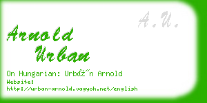 arnold urban business card